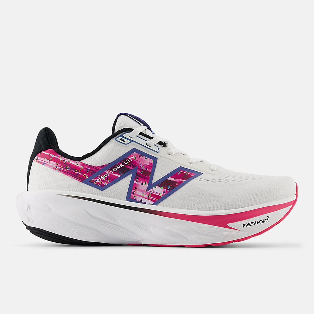 New Balance TCS NYC Marathon® Fresh Foam X 1080 v14 Shoes White with Hi-pink and Black